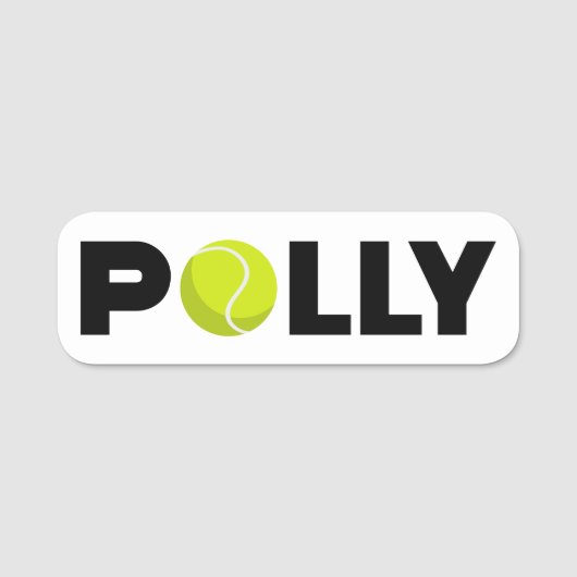 Polly Tennis Naamplaatje (Voorkant)
