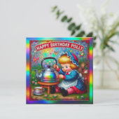 POLLY ~ Verjaardag Kaart ~ Kwekerij Rhyme ~ (Staand voorkant)