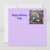 POLLY ~ Verjaardag Kaart ~ Kwekerij Rhyme ~ (Achterkant)