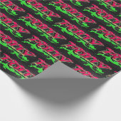 Polly Vorname Name Graffiti red green Cadeaupapier (Hoek)