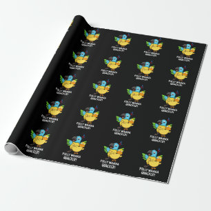 Polly Wanna Quacker Funny Animal Pun Cadeaupapier
