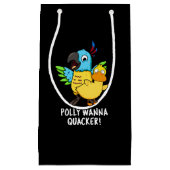 Polly Wanna Quacker Funny Animal Pun Klein Cadeauzakje (Voorkant)