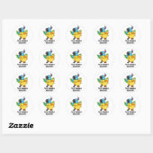 Polly Wanna Quacker Funny Animal Pun Ronde Sticker (Vel)
