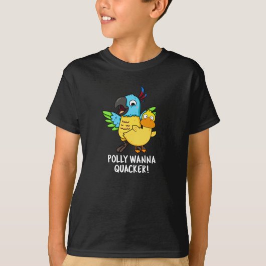 Polly Wanna Quacker Funny Animal Pun T-shirt (Voorkant)