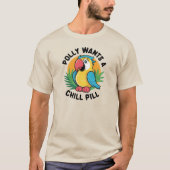 Polly Wants Parrot Design T-shirt (Voorkant)