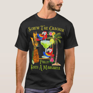 Polly wil een Margarita Tropische Vacatie Parrot g T-shirt