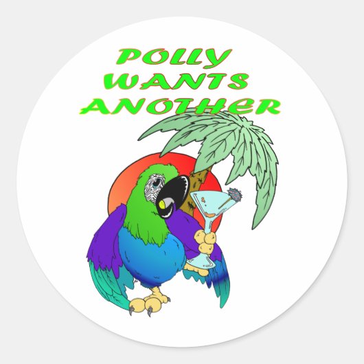 POLLY WIL NOG EEN RONDE STICKER (Voorkant)