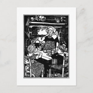 Polly Zet de Kettle op Nursery Rhyme Briefkaart