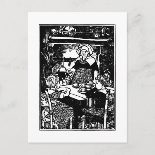 Polly Zet de Kettle op Nursery Rhyme Briefkaart (Voorkant)