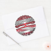 Polnisch Österreichisch Österreich Baum Ronde Sticker (Envelop)