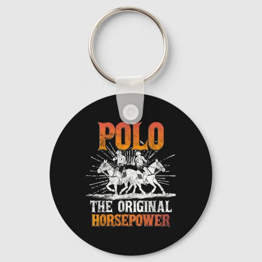 Polo3 paardenprint sleutelhanger (Voorkant)