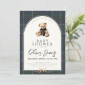 Polo Baby Shower Invitation Preppy Baby Shower Tem Kaart (Staand voorkant)