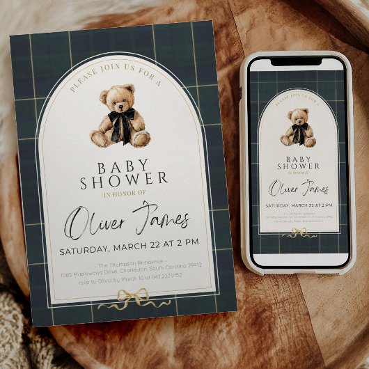 Polo Baby Shower Invitation Preppy Baby Shower Tem Kaart