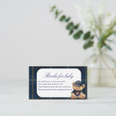 Polo Bear Baby Shower Books For Baby Informatiekaartje (Staand voorkant)