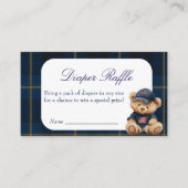 Polo Bear Baby Shower Diaper Raffle Informatiekaartje (Voorkant)