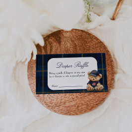 Polo Bear Baby Shower Diaper Raffle Informatiekaartje