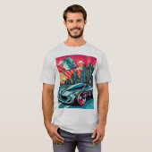 polo con imagen pop art  (Voorkant volledig)