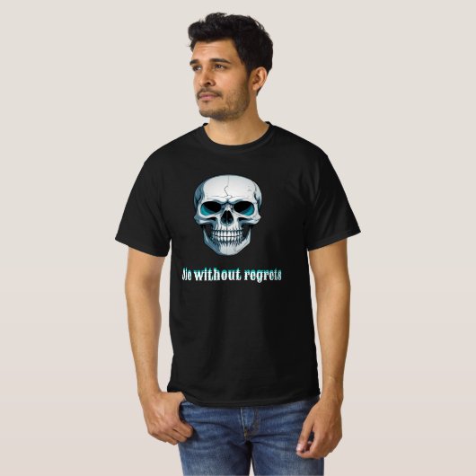 Polo de hombre negro diseño de calavera (Voorkant volledig)