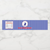 Polo flesetiketten rood en blauw waterfles etiket (Enkel label)