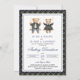 Polo geslacht onthulling tartan geruit kaart