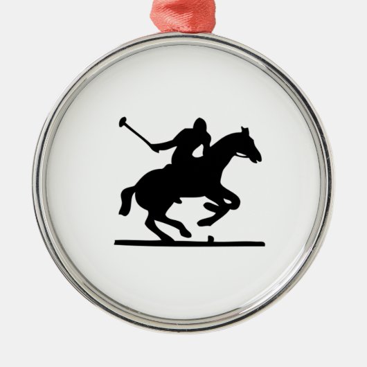 Polo Horse Metalen Ornament (Voorkant)