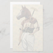 Polo Horse Portrait Briefpapier (Voorkant / Achterkant)