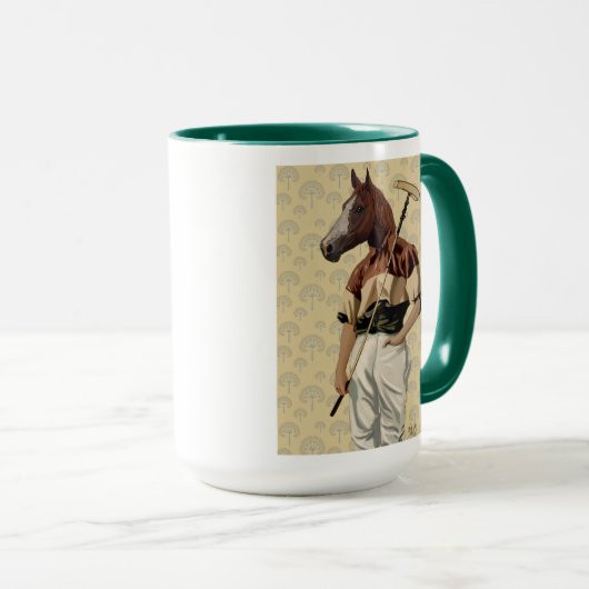 Polo Horse Portrait Mok (Voorkant rechts)