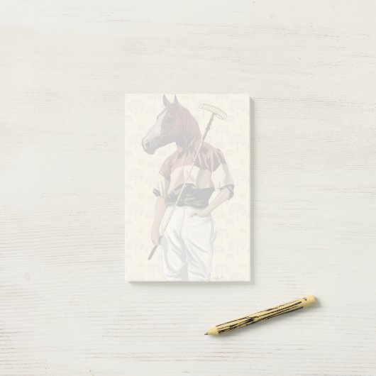 Polo Horse Portrait Post-it® Notes (Op bureau)