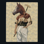Polo Horse Portrait Puzzel<br><div class="desc">Polo Horse,  Portret van Fab Funky. Hij is uitgerust met een paard dat in zijn beste polospeluitrusting is afgedekt. | 190854D</div>