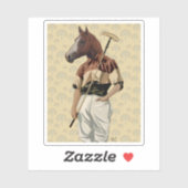 Polo Horse Portrait Sticker (Vel)