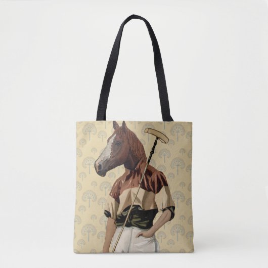 Polo Horse Portrait Tote Bag (Voorkant)