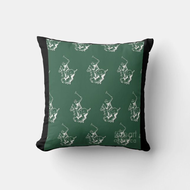 Polo Horse Ride Sport Jockey Equestrian Pattern Kussen (Voorkant)