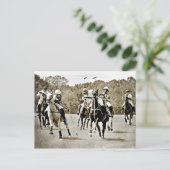 Polo Horses Galloping Briefkaart (Staand voorkant)