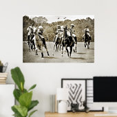 Polo Horses Galloping Poster (Thuiskantoor)