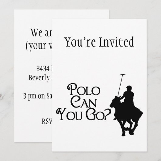 Polo kan je gaan kaart (Voorkant / Achterkant)