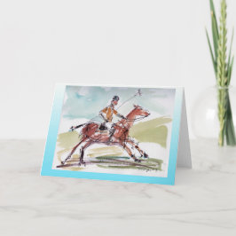 Polo leeg wenskaart met witte envelop kaart