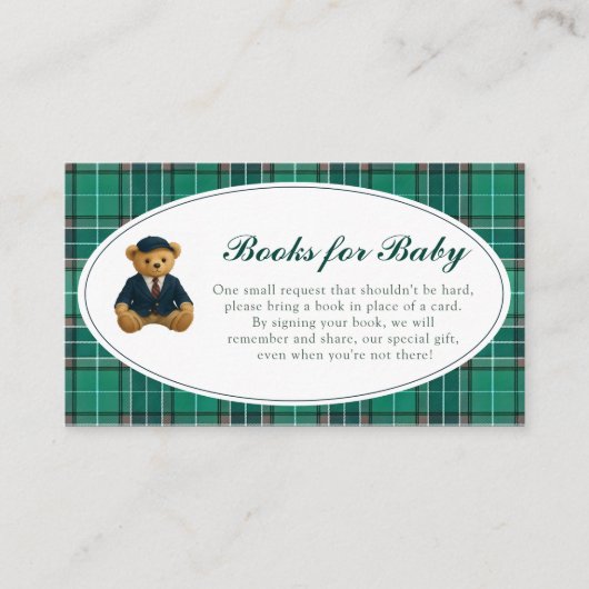 Polo Luxe Teddy Bear Boeken voor Baby Ticket Informatiekaartje (Voorkant)