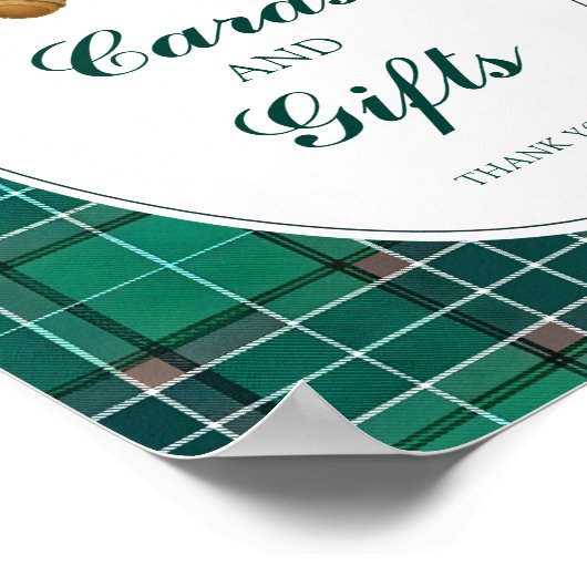 Polo Luxe Teddybeer Baby shower Kaarten en geschen Poster (Hoek)