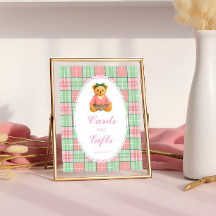 Polo Luxe Teddybeer Baby shower Kaarten en geschen Poster