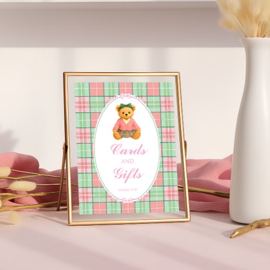 Polo Luxe Teddybeer Baby shower Kaarten en geschen Poster