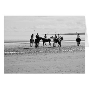 Polo Match St Andrews West Sands Beach B&W Foto
