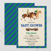 Polo match thema feestuitnodiging kaart (Voorkant / Achterkant)