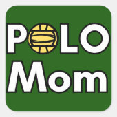Polo Moeder Vierkante Sticker (Voorkant)