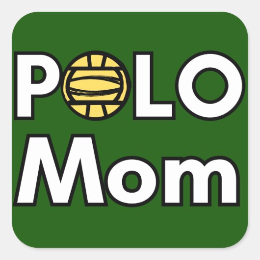 Polo Moeder Vierkante Sticker (Voorkant)