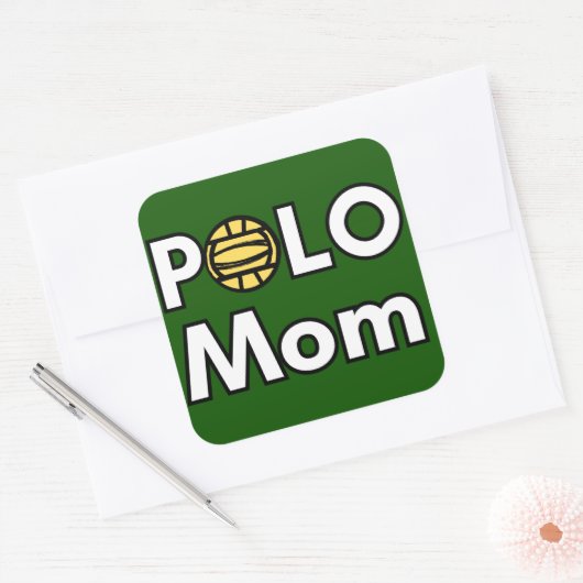 Polo Moeder Vierkante Sticker (Envelop)