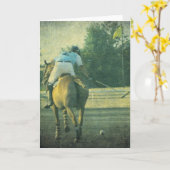 Polo-paard Kaart (Gele Bloem)