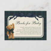 Polo Plaid Teddy Bear Books for Baby Boy Informatiekaartje (Voorkant)