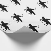 Polo Player and Horse Cadeaupapier (Hoek)