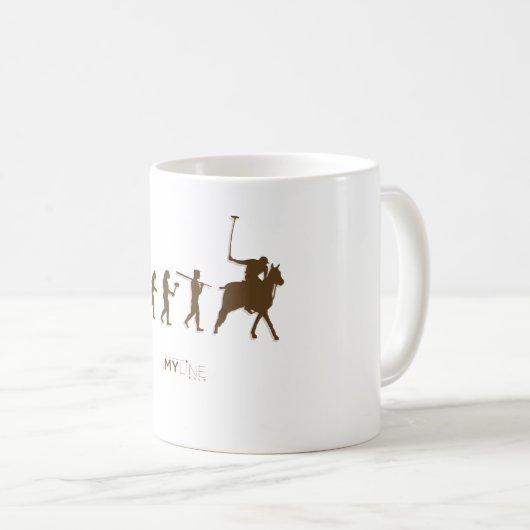 Polo Player Evolution Coffee Mok (Voorkant rechts)