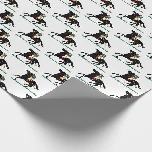  Polo Player op Pony Cadeaupapier (Hoek)